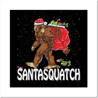 Santasquatch Bigfoot Sasquatch Ugly Christmas Posters and Art